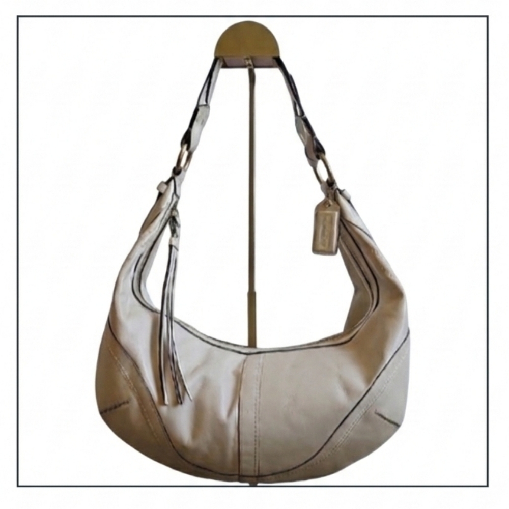 Authentic 2006 Coach "Dylan" Large Hobo Bag Cream EUC